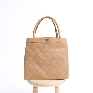 Lambskin Quilted Shopping Tote